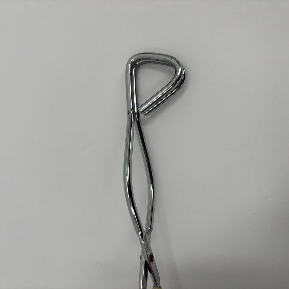 Vintage Scissor Style Tongs  Ivory Vinyl Rubber Coated Handles Hot Dog Grabber - Picture 6 of 12
